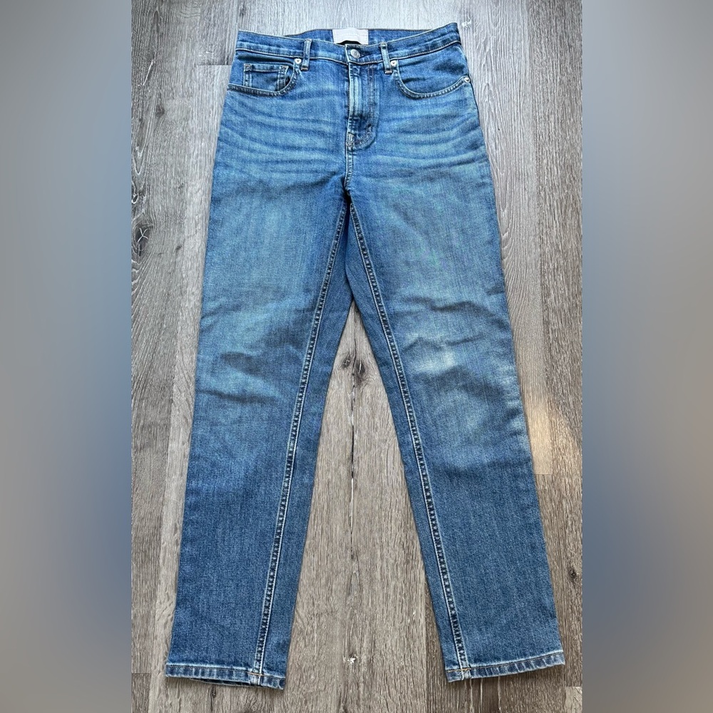 Everlane The Original Cheeky Jean 27R High Rise Straight Leg Medium Wash Denim